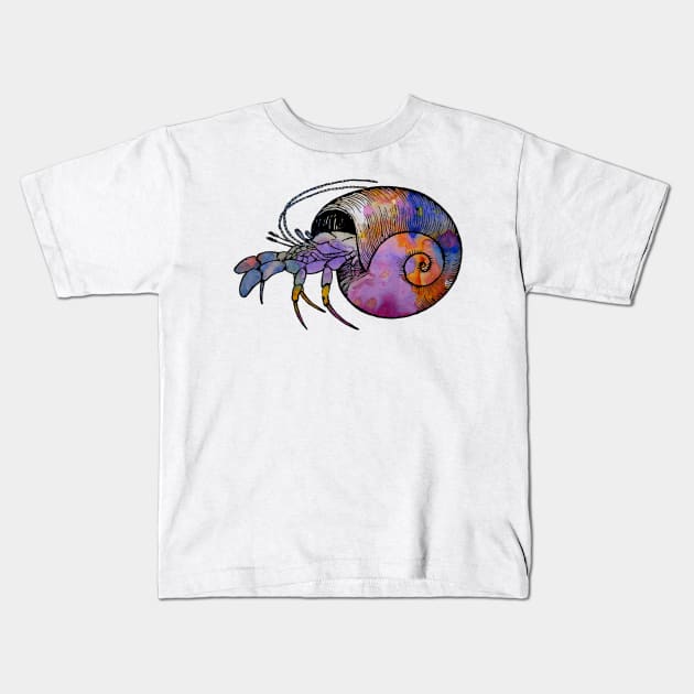 Hermit Crab Kids T-Shirt by BittenByErmines